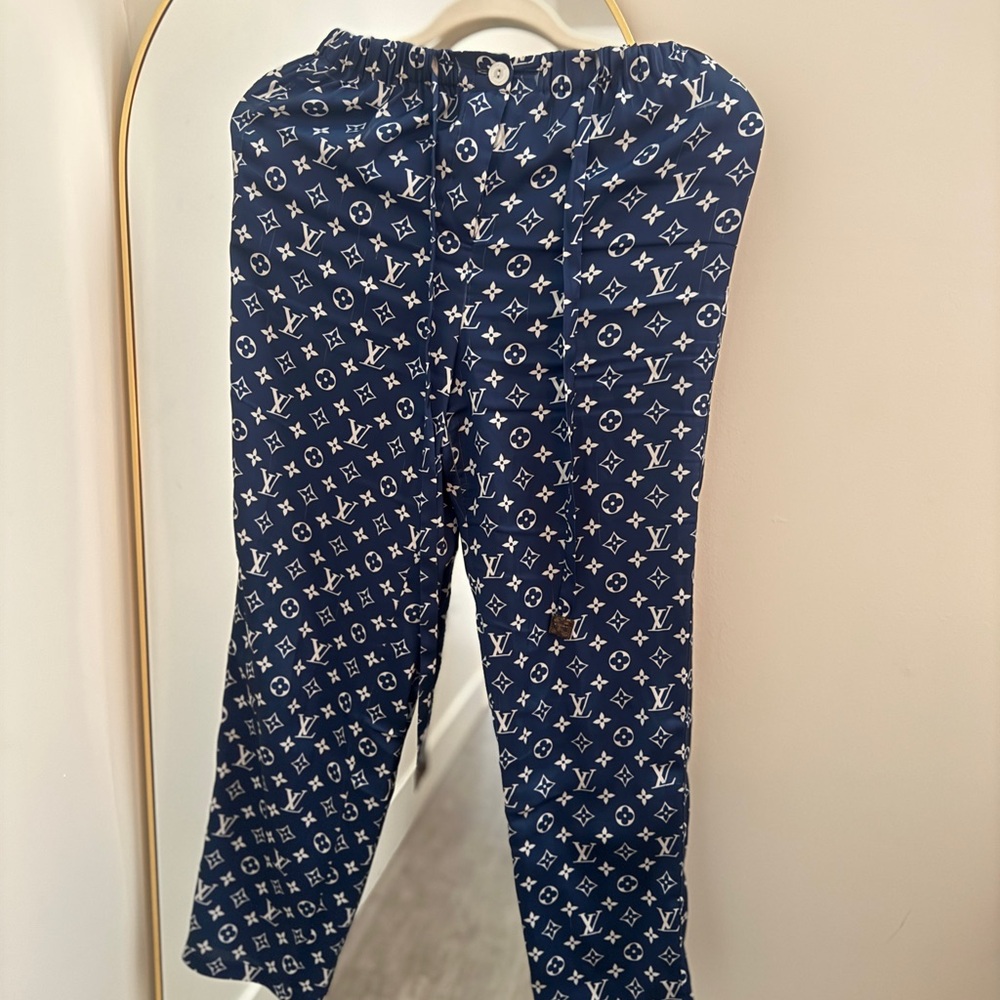 Louis Vuitton Navy Monogram Trousers